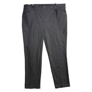 Hilary Radley XL Gray Stretch Dress Pants Slim‎ Ankle Career Workwear Office